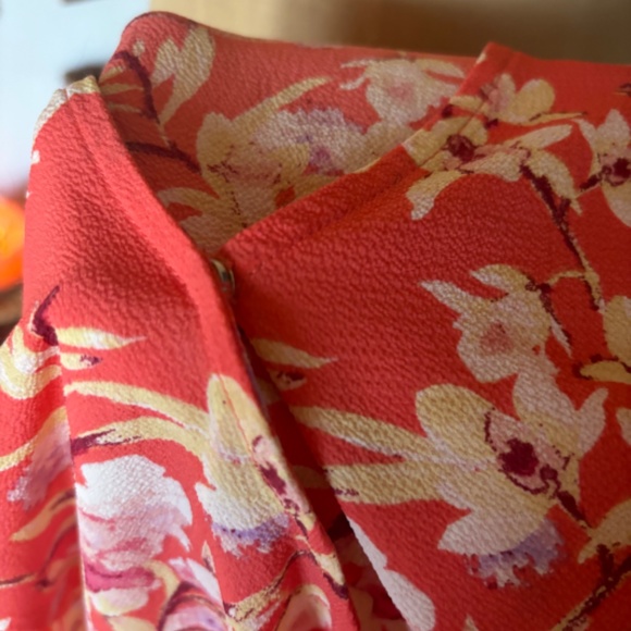 Long Sleeve Cherry Blossom Wrap Dress - Picture 3 of 3